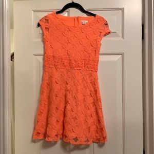 Adorable coral color girls dress